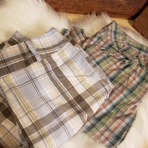 💙3/$25💙 two pairs fun plaid shorts
